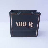 Sacs en papier de luxe écologiques noirs personnalisés avec logo, petits sacs cadeaux de luxe en papier avec ruban pour bagues, colliers et bijoux
