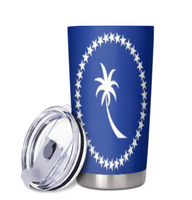 Gobelet isotherme 20 oz en acier inoxydable avec couvercle, motif drapeau d'Antigua, le plus vendu, idéal pour le café, convient aux hommes et aux femmes