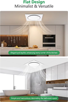 Ventilateur d'extraction axial ultra-plat 81 mm, 90 CFM, aspiration puissante, roulement à billes, fonctionnement silencieux, design moderne pour cuisine et salle de bain