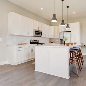 Gabinetes De Cocina โครงสร้างกรอบเครื่องปั่นสไตล์การออกแบบตู้ครัวสีเทาและสีขาว - Product Image 6