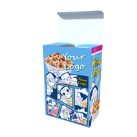 Boîte d'emballage alimentaire personnalisée pliable en papier d'art 350g, impression couleur, emballage en papier pour céréales