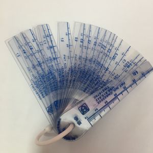 בדיקת תבניות ומדידה מדידת מרווחים מפלסטיק שקוף 16 להבים דיוק גבוה אורך 70 מ\"מ (0.05-1.5 מ\"מ) - Product Image 4