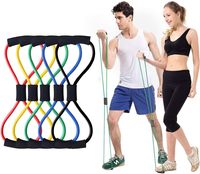 Silicona 8 Fitness Workout Banda de resistencia para brazo Espalda Hombro Ejercicio Equipo de fisioterapia