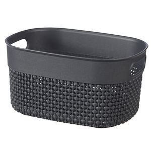 BASKET MOD. FILO XS GRIS FONCÉ EN PLASTIQUE RECYCLÉ 23.5X17.5 H 12CM 3.5LT - Product Image 1