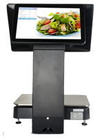 SC AI-1 Scale Touch Screen POS AI Recognition Thermal Printer Foldable Design for Supermarket Weighing Scale Free POS Software