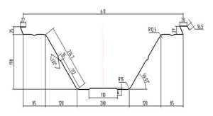Standard K campata arco copertura lamina rotolo formatrice per magazzino fabbricazione di acciaio 38m lunghezza fabbricazione e prezzo - Product Image 2