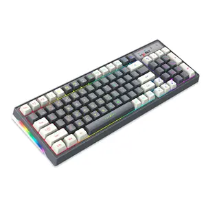 L900 Keyboard nirkabel meja Gamer, papan ketik membran game komputer nirkabel 2.4G kompatibel dengan Bluetooth untuk Notebook Laptop