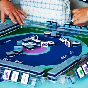 Elegante Tapete <span class=keywords><strong>de</strong></span> Mahjong Portátil con Bolsa <span class=keywords><strong>de</strong></span> Almacenamiento <span class=keywords><strong>de</strong></span> Lona con Cordón - Product Image 6