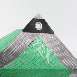 Bâche en maille PE translucide 6x15m (19,68ft x 49,21ft) 0,3mm, imperméable et renforcée, pour échafaudage, auvent extérieur, <span class=keywords><strong>terrasse</strong></span>, rideau de protection, voiture - Product Image 4