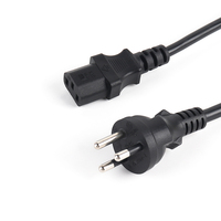 Cordon d'alimentation CA IEC C19 de longueur personnalisée, norme thaïlandaise, indice de protection IP35, courant nominal 10A, approuvé VDE//CCC/SAA pour les appareils ménagers