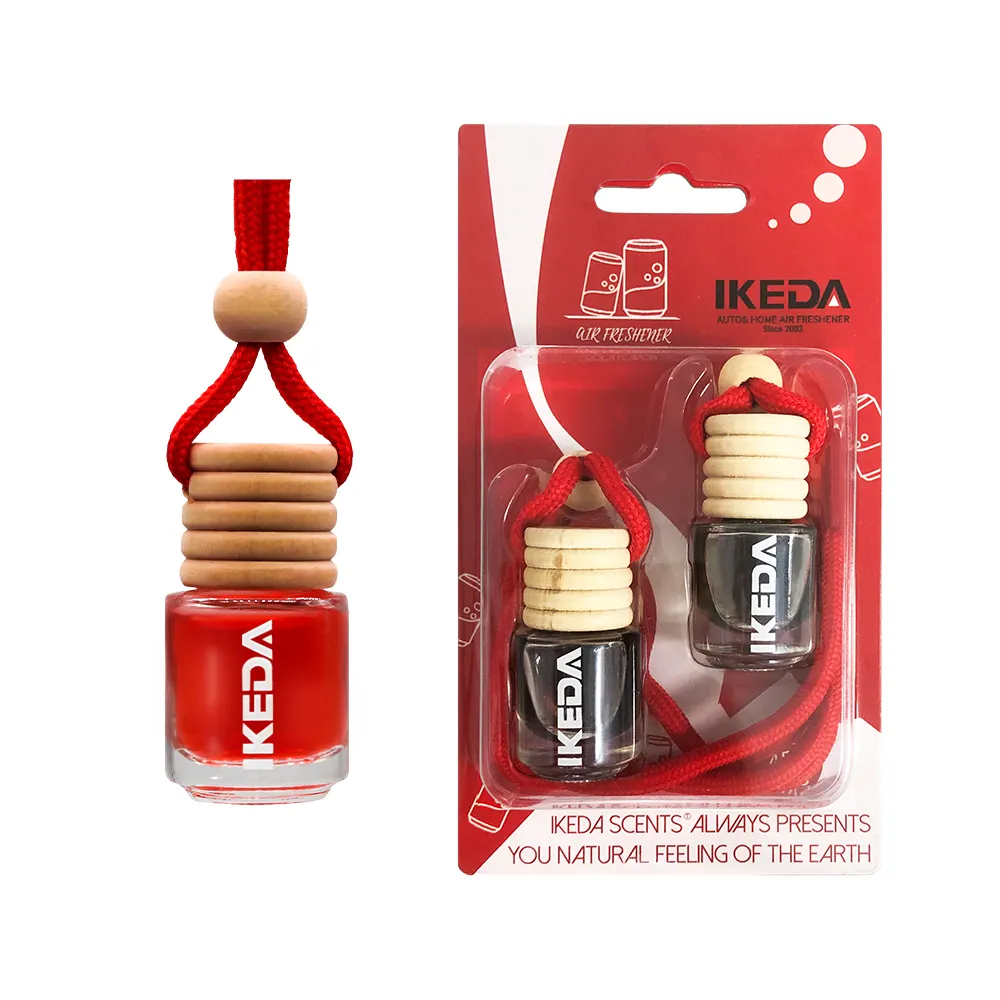 IKEDA Eco-Friendly Auto Hanging Bottle Pendentif Désodorisant Parfum pour Voiture Parfum Orange à la Mode sous Forme Liquide