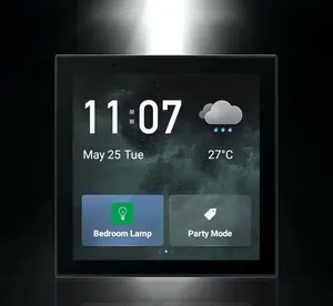 MOES Tablet dinding UK, pengontrol jarak jauh Universal pintar Panel sentuh WiFi untuk kontrol rumah