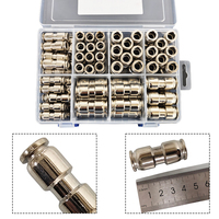 Raccord rapide pneumatique en métal, raccord droit pour tuyau d'air de 4 mm, 6 mm, 8 mm, 10 mm, 12 mm, connecteur d'outil pneumatique industriel