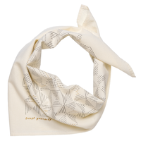 Bandana en coton 'Trust Yourself' personnalisée OEM, vente en gros du fabricant, certifiée OEKO-TEX, foulard en coton imprimé en usine