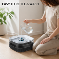 Fontaine à eau pour animaux de compagnie de grande capacité 5,5 L WF380 Distributeur d'eau automatique pour chats et chiens avec pompe ultra silencieuse et filtration multiple