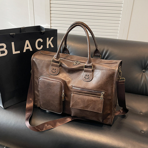 Bolsa de Viaje de Fin de Semana Personalizable con Logotipo, Nueva de Fábrica, con Compartimento para Zapatos, Bolsa Deportiva de PU para Gimnasio - Product Image 3