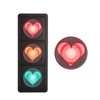 Feu de signalisation LED en forme de cœur IP65 haute luminosité pour l'extérieur, idéal pour les routes touristiques et les chantiers urbains
