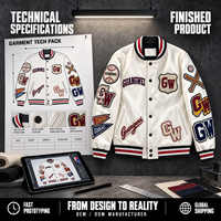 Veste en cuir tendance pour l'hiver, col montant, style motard, avec fermeture éclair ton sur ton, fabrication sur mesure OEM