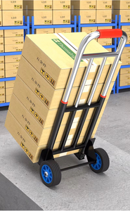 รถเข็นสัมภาระแบบสองล้อ โครงเหล็กสแตนเลสอุตสาหกรรม ทนทาน พกพาสะดวก ใช้สำหรับช็อปปิ้ง ซื้อของชำ หรือใช้เป็นเครื่องมือ - Product Image 4