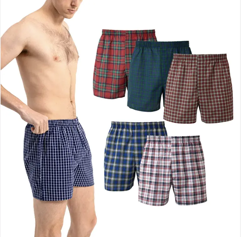 Men's Large Size Cotton Boxers Breathable and Loose Home Pants Adults' Factory Direct Sales Underwear