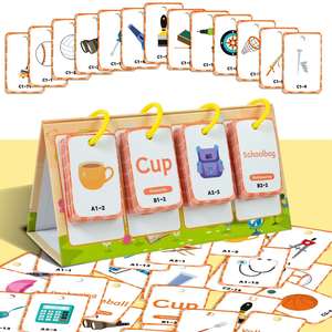 Tarjetas Educativas Cognitivas Diarias, Juguetes para Niños, Tarjetas de Aprendizaje Interactivas para Padres e Hijos, Tabla de Bolsillo - Product Image 1