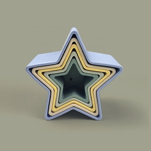 OEM&amp;ODM New Star Shaped Soft Stacker <strong>Blocks</strong> Baby Toddler Toys Stacking Rings Toy <strong>Silicone</strong> Stacking Toys - Product Image 4