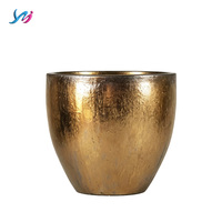 Vase carré moderne en acier inoxydable chromé poli, design floral, couleurs personnalisées pour la décoration extérieure de la maison et du jardin YMJ