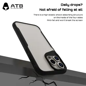 Capa de celular para iphone, capa de TPU em branco translúcida à prova de choque para celular, atacado