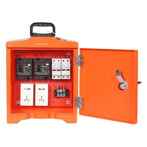 Transparent <b>Cover</b> IP54 Rated Portable Power Distribution Box Two 5-Hole Outlets Dual Voltage (220V/380V) 32cm ABS Case for Stage - Product Image 3