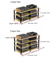 DK-024 KTV chanson armoire amplificateur de puissance étagère de son support de stockage Audio support de haut-parleur support de télévision pieds de colonne en acier inoxydable