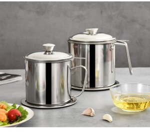 सबसे अच्छी बचत बेकन ग्रीस लेचर भंडारण कंटेनर कैचर बिन तेल कैन्स्टर फिल्टर रसोई सेपरेटर तेल फिल्टर पॉट - Product Image 3