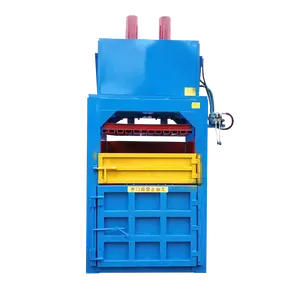 Double cylinder vertical hydraulic baler for plastic bottle baling press machine