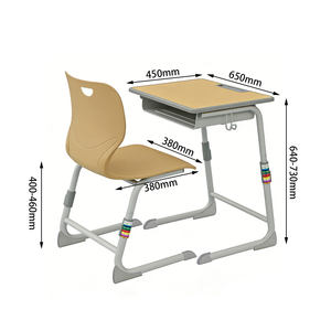 Meubles de classe et de bureau à domicile modernes et réglables pour les lycéens, tables et chaises durables et écologiques, certificat CE - Product Image 3