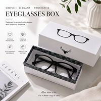 Ensemble d'emballage de lunettes de soleil personnalisées en gros, étui à lunettes à rabat et boîte cadeau avec impression unique
