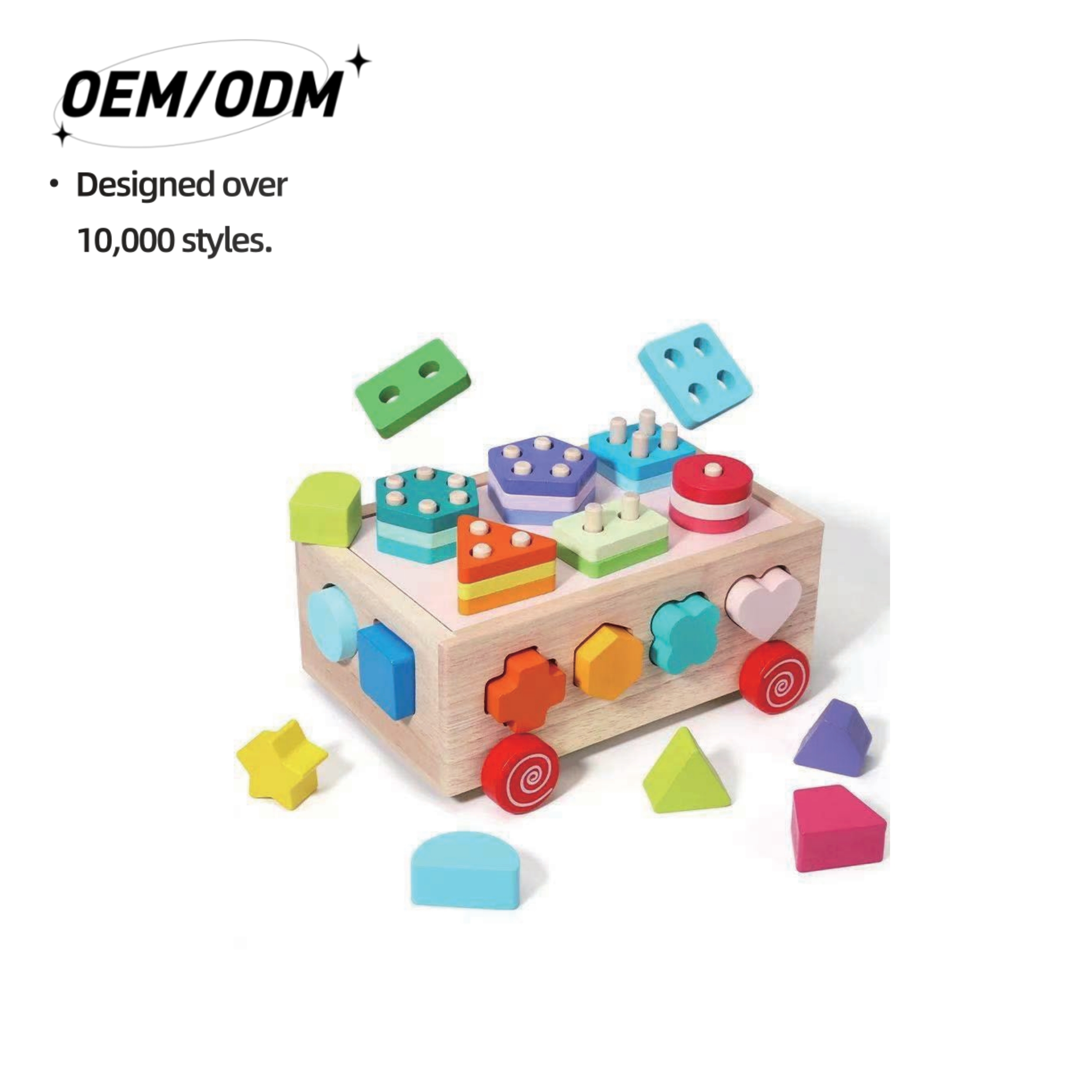 Shape Sorter with Geometric Blocks