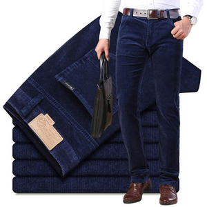 Pantaloni da <span class=keywords><strong>Uomo</strong></span> Invernali in <span class=keywords><strong>Velluto</strong></span> a <span class=keywords><strong>Coste</strong></span> Spesso e Caldo Foderati in Pile Stile Casual Business Dritti e Lunghi - Product Image 2