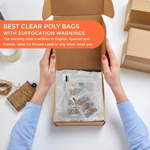 Poly Packers Warn beutel Klare Poly beutel mit Erstickung warnung mit dauerhaft starkem Klebstoff - Product Image 5