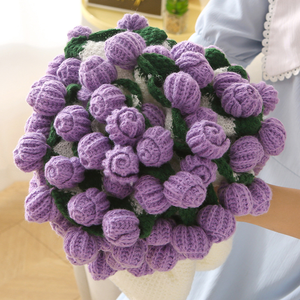 Kit de tricot pour couverture fleurie au crochet avec tutoriel, motif muguet et bouquet de roses, cadeau original - Grande Vente - Product Image 5