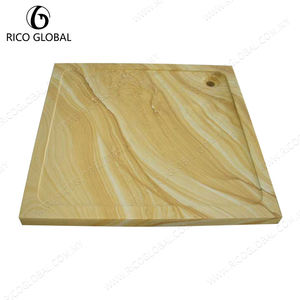 ฐานฝักบัวหินเทียมกันน้ำรูปทรงสี่เหลี่ยมที่ทันสมัยพร้อมการออกแบบเส้นเลือดที่ไม่ซ้ำใครสำหรับห้องน้ำห้องอาบน้ำ - Product Image 2