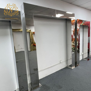 Grand arc de fond Porte de mariage en acier inoxydable <span class=keywords><strong>Arche</strong></span> à colonne carrée Accessoire <span class=keywords><strong>Ballon</strong></span> argenté <span class=keywords><strong>Arche</strong></span> <span class=keywords><strong>rectangulaire</strong></span> de mariage en plein air - Product Image 3