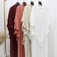 2024 Dubai Türkei Einfarbiges Kleid Plus Kopftuch Ln591 Ln1019