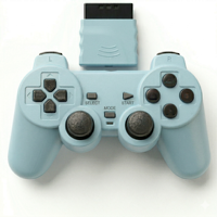 Manette de jeu P2 sans fil 2,4 G avec double vibration, couleur transparente, boutons flocon de neige