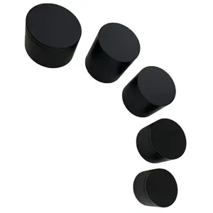 Candle Can Tin Metal Packaging Container 4oz 8oz 10oz 12oz 13oz 14oz 15oz 16oz Matte Black Candle Tin With Wood Faux Lid