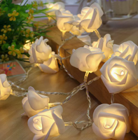 Lampu LED Bunga Mawar Romantis, Lampu Dekorasi Hangat untuk Dekorasi Rumah, Pernikahan, Liburan, dan Hari Valentine