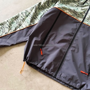 Vestes en nylon camouflage patchwork personnalisées pour hommes, de haute qualité, coupe-vent, imperméables, veste coupe-vent en nylon - Product Image 3