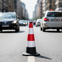Cône de signalisation routière renforcé de 90 cm, antidérapant, robuste, pour travaux routiers à grande vitesse