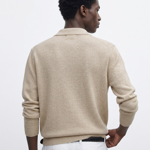 Pull en cachemire mélangé pour homme, style Old Money, anti-rides, séchage rapide - Product Image 3