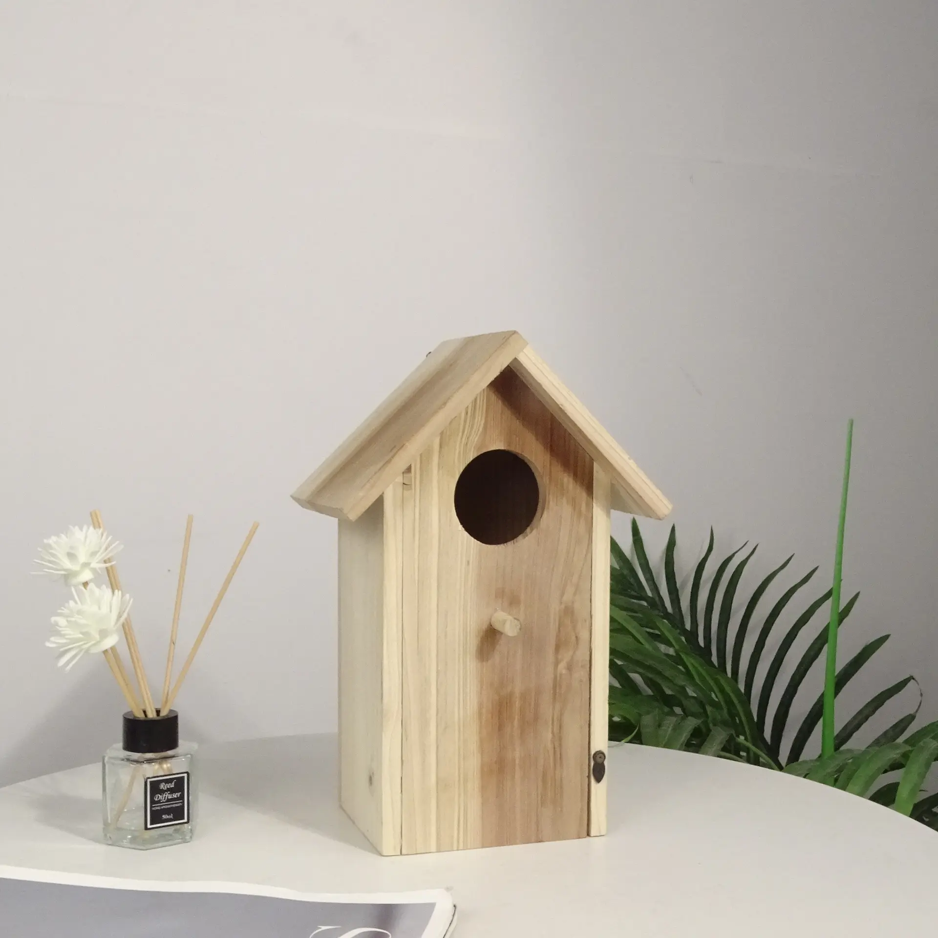 Tuindruk Behandeld Houten Wilde Vogel Huis Hout Nestkast Vogel Huis Muur Opknoping