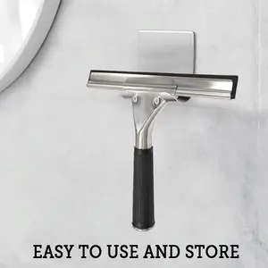 All-purpose Stainless Steel Windows Squeegee For Shower Doors Bathroom Window And Car Glass 10" 12" 14" 16" 18" Size