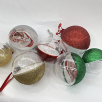 Boule de Noël personnalisable par sublimation, pendentif à suspendre vierge, tailles assorties, ornement de décoration de sapin de Noël aux couleurs vives